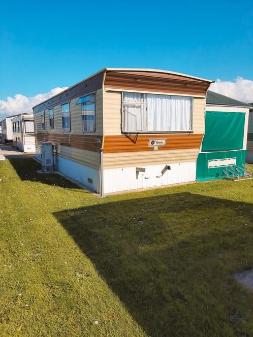 Te koop: stacaravan b12 op camping tolmzant - de haan, Caravans en Kamperen, Stacaravans, tot en met 2, Ophalen