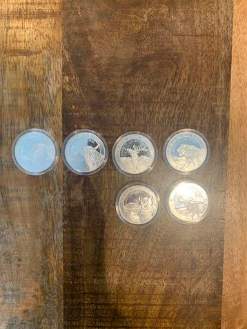 Zilveren munten 6 x 1 ounce 