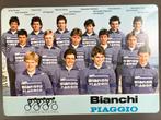 Poster wielerkaart  1983 team bianchi fons de wolf, Verzenden, Zo goed als nieuw
