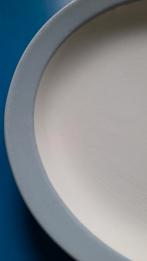Schotel vintage Petrus Regout Maastricht pastelblauw-crèmekl, Ophalen