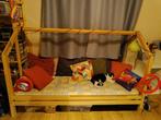 Lit cabane en bois, Kinderen en Baby's, Kinderkamer | Bedden, Gebruikt, 85 tot 100 cm, Ophalen, Matras