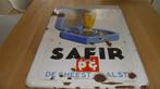 Emaille bord Brouwerij Safir Aalst 1939 !!! dans son jus, Utilisé, Enlèvement ou Envoi, Panneau publicitaire