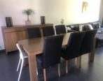 Massief eiken tafel met stoelen en dressoir, Huis en Inrichting, Complete eetkamers, Ophalen, Zo goed als nieuw