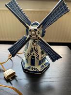 Vintage nachtlampje molen Delfts blauw, Ophalen, Gebruikt