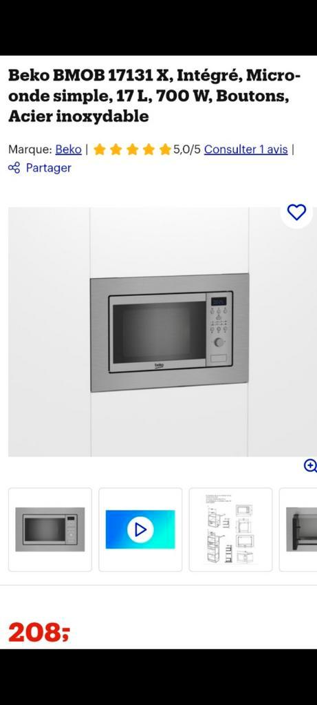 micro-ondes BEKO encastrable, Electroménager, Micro-ondes, Neuf, Encastré