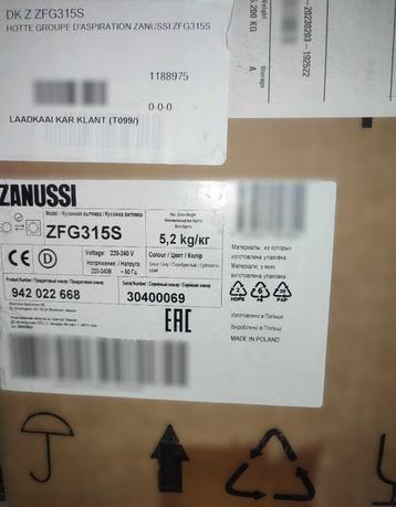 HOTTE ZANUSSI ZFG317S beschikbaar voor biedingen