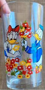 Donald Duck en Daisy Duck: drinkglas, Ophalen of Verzenden, Donald Duck, Zo goed als nieuw, Overige typen