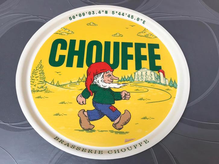 Chouffe bier plateau/reclame, nieuw logo, Verzamelen, Merken en Reclamevoorwerpen, Nieuw, Reclamebord, Ophalen of Verzenden