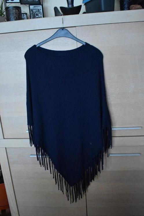Poncho bleu marine - Taille unique, Kleding | Dames, Homewear, Zo goed als nieuw, Blauw, Ophalen