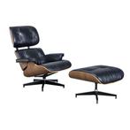 PRE SALE Eames Lounge Chair SET met Ottoman Walnoot Prem. XL, Huis en Inrichting, Fauteuils, Metaal, Nieuw, Minder dan 75 cm, Ophalen of Verzenden