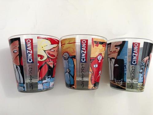 3 Cinzano kunstglazen Selwyn uit 2007, Verzamelen, Merken en Reclamevoorwerpen, Nieuw, Gebruiksvoorwerp, Ophalen of Verzenden