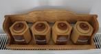Lot pots à épices terre cuite + présentoir, Ophalen