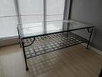 Table de salon, Maison & Meubles, 100 à 150 cm, Fer forgé + verre, Rectangulaire, 50 à 100 cm