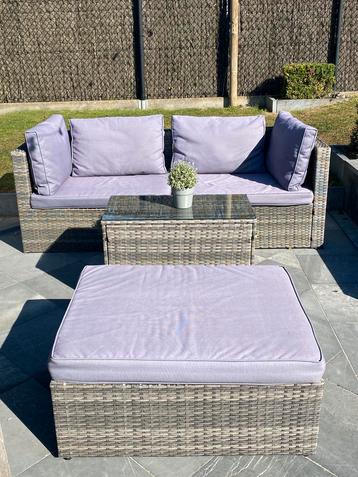 Gezellige en compacte loungeset, ideaal voor tuin of terras! beschikbaar voor biedingen