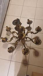 Koperen luster, Huis en Inrichting, Lampen | Kroonluchters, Ophalen, Zo goed als nieuw