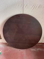 2 ronde tafelbladen donkerbruin massief hout 79cm doorsnede, Huis en Inrichting, Ophalen, Gebruikt, 50 tot 100 cm, 100 tot 150 cm