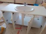 Badkamermeubel met lavabo en kraan, spiegel en hangkastjes, Ophalen, Gebruikt, Wastafelkast