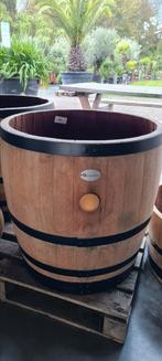 Plantenbak - massief eik wijnton, Tuin en Terras, Ophalen