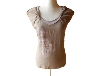  (34) - tee shirt femme t.38 brun rose - affinites - beschikbaar voor biedingen
