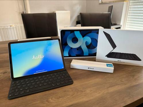 iPad Air 4 + Smart Keyboard Folio + Apple Pencil, Computers en Software, Apple iPads, Overige modellen, Wi-Fi, 10 inch, 64 GB