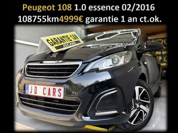 PEUGEOT 108 1.0 ESSENCE ‼️GARANTIE 1 AN CTOK‼️ beschikbaar voor biedingen