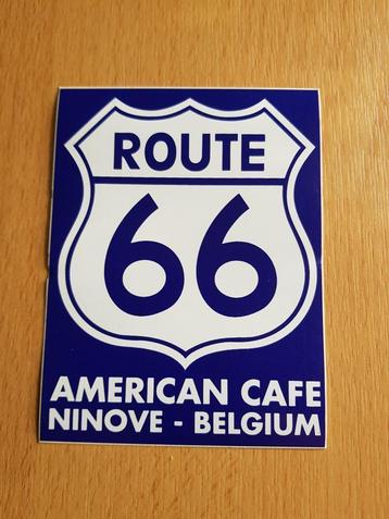 Route 66 American Cafe -Ninove (sticker)  beschikbaar voor biedingen