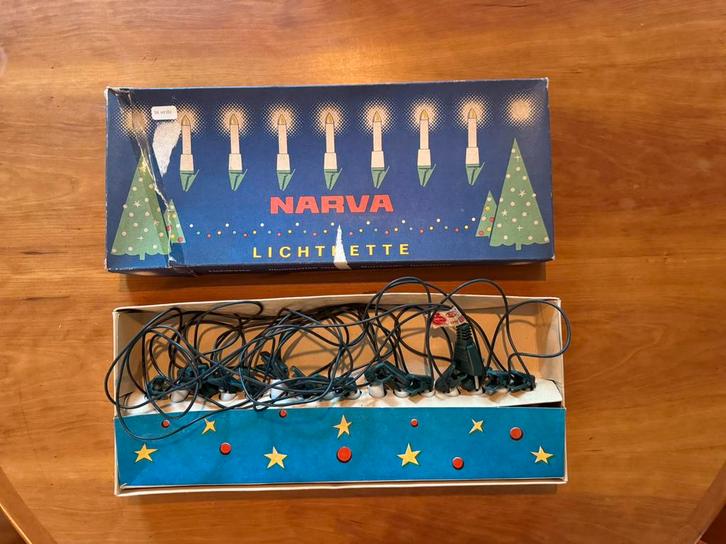 Oude Kerstverlichting Narva, incl originele doos, Diversen, Kerst, Zo goed als nieuw, Ophalen of Verzenden