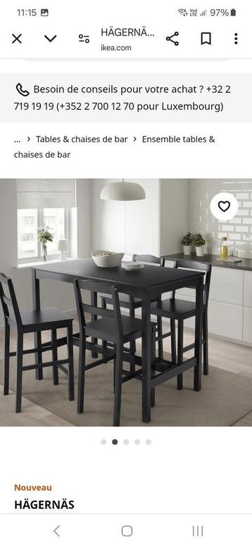 Chaises de bar ou d'îlots de cuisine NEUVES noires beschikbaar voor biedingen