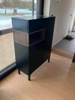 Dressoir zwart 2 deuren + lade, Huis en Inrichting, Slaapkamer | Nachtkastjes, Ophalen, Zo goed als nieuw