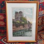 Lithografie van de Notre Dame de Paris (originele ets), Antiek en Kunst, Verzenden