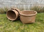 RIETEN MAND SET VAN 3. ZEEGRAS HANDMADE. Ø35/40/45cm. NEW!, Tuin en Terras, Ophalen of Verzenden, Nieuw
