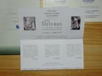 Paul Delvaux, 3 invitaties, Livres, Catalogues & Dépliants, Enlèvement ou Envoi, Comme neuf, Dépliant
