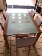 eettafel + 5 stoelen, Ophalen, Gebruikt, 100 tot 150 cm, 50 tot 100 cm