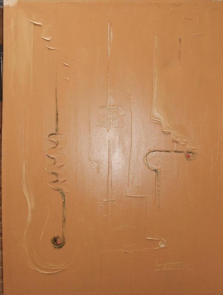 MODERNE SCHILDERIJ LODE HERREMAN, periode  1968 à 1970, Antiek en Kunst, Kunst | Schilderijen | Modern, Ophalen