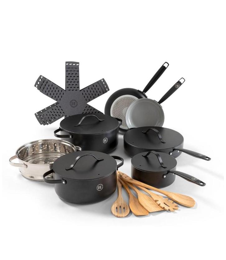 BE Living 20-delige Pannenset PFAS-vrije Nieuwe, Huis en Inrichting, Keuken | Potten en Pannen, Nieuw, Pannenset, Inductieplaat