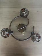 Retro plafondlamp met 3 spots, Huis en Inrichting, Lampen | Wandlampen, Ophalen, Gebruikt, Metaal, Retro
