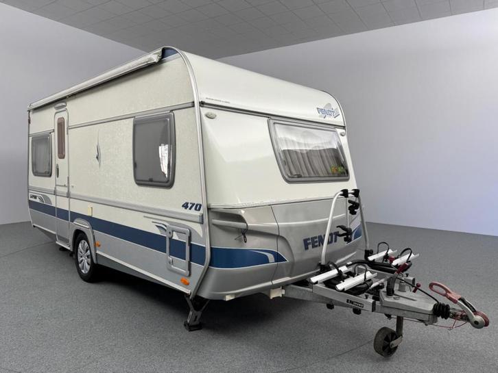 Fendt Saphir 470 TFB, Caravanes & Camping, Caravanes, Banquette en rond, Fendt, Lit dans la longueur, 4 à 5 mètres, Mover, Roue de secours