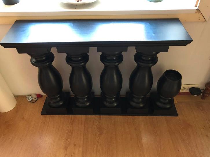 Console en bois noire, Antiquités & Art, Antiquités | Meubles | Tables, Enlèvement