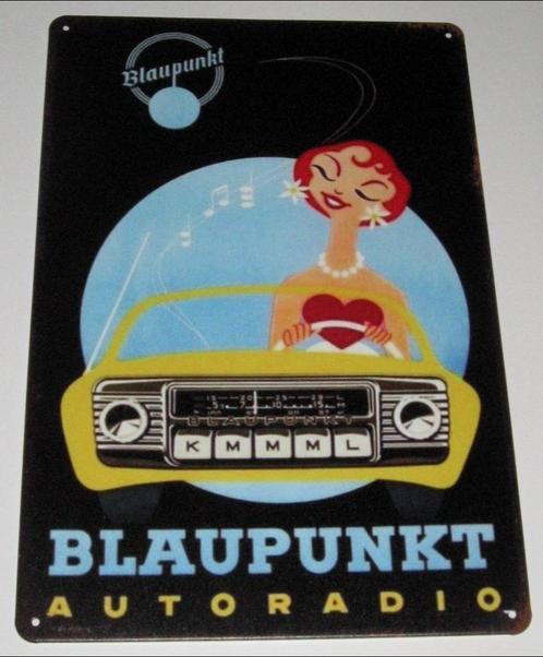 BLAUPUNKT AUTORADIO : Metalen Bord BLAUPUNKT Autoradio, Verzamelen, Merken en Reclamevoorwerpen, Nieuw, Reclamebord, Verzenden