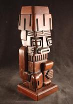 Uit hout gestoken Azteken figuur, Antiek en Kunst, Ophalen of Verzenden