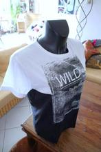 zwart/wit ultra 'wild' T-shirt, Manches courtes, Taille 46/48 (XL) ou plus grande, Livergy, Autres couleurs
