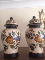 Gouda plateel Holland - 2 vazen - 1970s, Antiek en Kunst, Ophalen of Verzenden