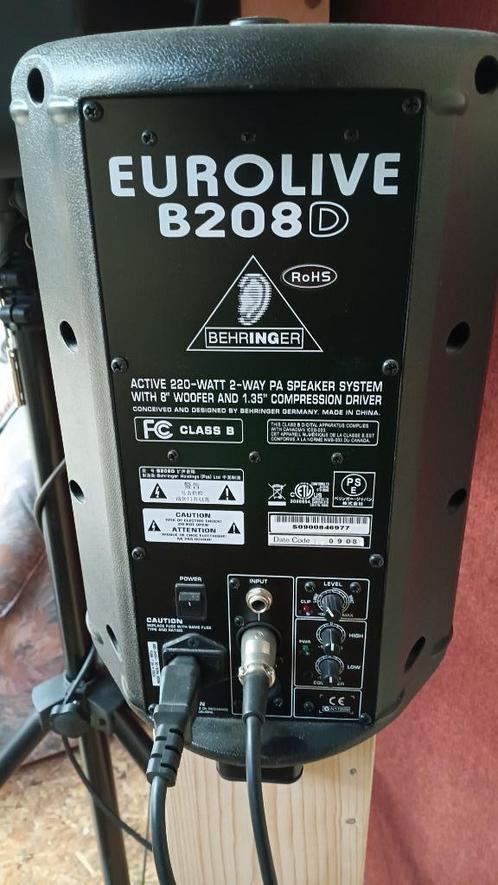 Behringer B208D (actief - 220watt), Musique & Instruments, Amplis | Clavier, Moniteur & Sono, Comme neuf, Sono, Moins de 500 watts