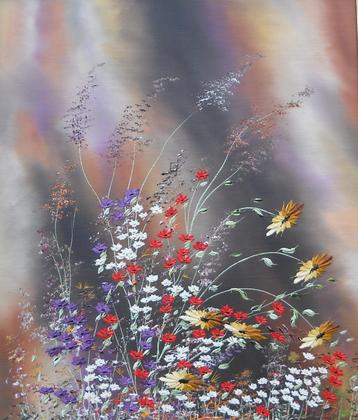 Schilderij met bloemen beschikbaar voor biedingen