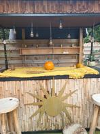 Buitentoog/ bar  met lampen br 200cm/d 90cm, Huis en Inrichting, Barren, Ophalen