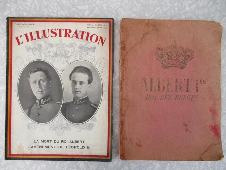 Koning ALBERT 1  :  2 boekjes uit de jaren '30, Verzamelen, Koningshuis en Royalty, Ophalen of Verzenden