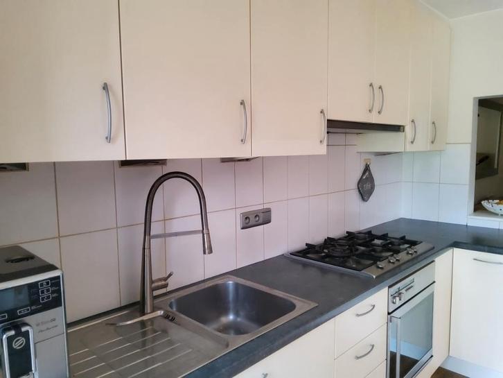 Keuken, Maison & Meubles, Cuisine | Cuisines complètes, Utilisé, Cuisine d'angle, Blanc, Bois, Enlèvement