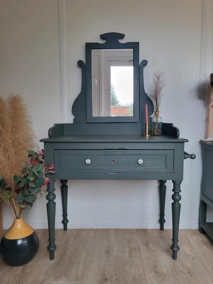 Franse kaptafel opgeknapt, Maison & Meubles, Tables | Coiffeuses, Comme neuf, Enlèvement