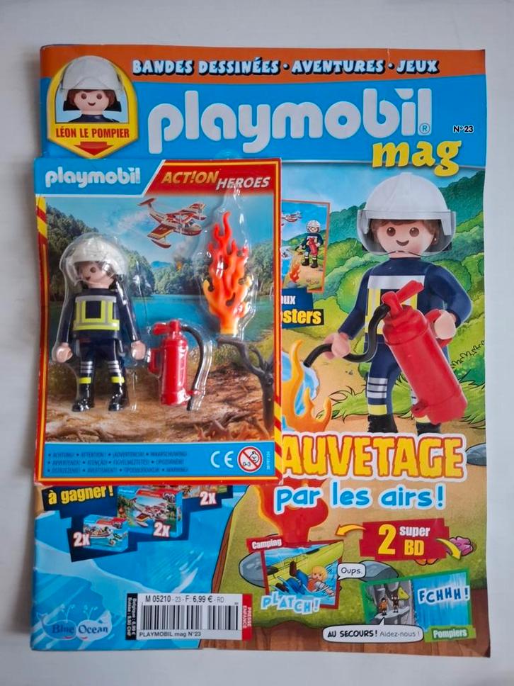 Magazine Playmobil n23 français avec figurine de pompier, Enfants & Bébés, Jouets | Playmobil, Neuf, Ensemble complet, Enlèvement ou Envoi