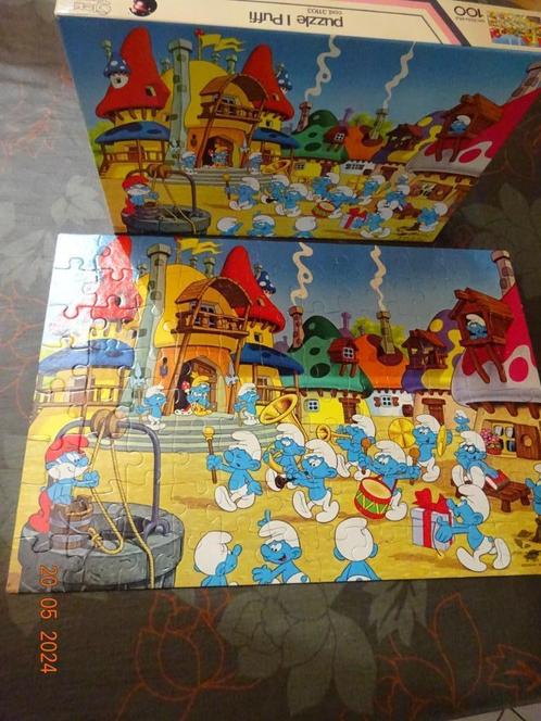 Smurfen puzze, kortekaas merchandising*VINTAGE*100 stuks*, Kinderen en Baby's, Speelgoed | Kinderpuzzels, Meer dan 50 stukjes